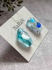 610≫シーグラスのイヤリング