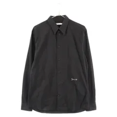 GIVENCHY (ジバンシィ) ロゴ刺繍 コットン長袖 ドレス長袖シャツ ブラック BM608R100Jのサムネイル