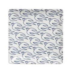 新品 natural69 【 波佐見焼 】 Janke 正角皿M 白ツバメ / ナチュラル69 はさみ焼き 食器 ヤンケ しょうかくざら 角皿 電子レンジ 食洗機対応 日本製 おしゃれ かわいい 北欧 和食器 陶磁器 プレゼント ギフト 新築祝 結婚祝 内祝