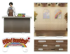 【中古】アクリルスタンド・アクリルパネル リヴァイ リヴァイショッピング ジオラマ風アクリルスタンド 「進撃の巨人×NOBIACE」