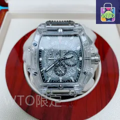 【革新技術】HUBLOT ビッグバン ユニコ メンズ｜完全透明酒樽型×ハイブリッド機芯｜クールな透明美学/送料無料｜本日限定特価｜新品未使用-WTO店名をご確認ください