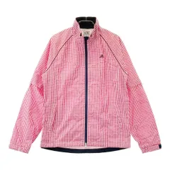サイズ：L ADIDAS GOLF アディダスゴルフ  2way レインウェア 上下セットアップ チェック柄 ピンク系 [240101369600] ゴルフウェア レディース ストスト