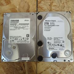 3.5インチ HDD 2TB 動作正常　東芝・Western Digital