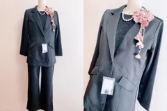 HK1 ＊3L大きいサイズ 新品　洗えるストレッチフォーマルスーツ3点セット　黒