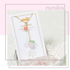 ♢ももネックレス♢ 天然石 : ローズクォーツ チェリークォーツ 匿名配送