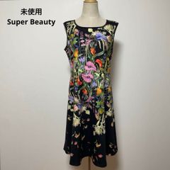 スーパービューティー　40M 新品定価17600円 フレンチ袖　花柄　ビジュー スーパービューティー 40M 新品定価17600円 フレンチ袖 花柄 ビジュー