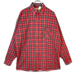 USA製レッドオークred oak ranch apparel長袖チェックシャツフランネルシャツ好配色マルチカラー赤レッド黒ブラック白ホワイト黄色イエローY2Kグランパコアネオストリートvintageヴィンテージ50328