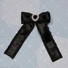 勇気の魔法　ポニーテール　量産型リボンクリップ　ブローチ　黒