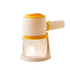 LumenOrbit【2025・新モデル】ハンドヘルド 電動かき氷器 電源コード式 製氷皿1個付き コンパクト収納 イエロー LOI-02A