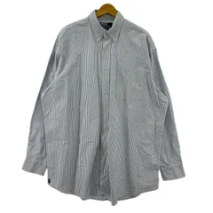 Polo by Ralph Lauren ポロバイラルフローレン ストライプ ボタンダウン長袖シャツ sizeLG/ライトブルー×ホワイト