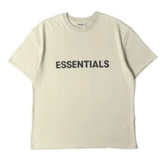 【美品】FEAR OF GOD フィアオブゴッド Tシャツ サイズ:M / FOG ESSENTIALS ブランドロゴ クルーネック Tシャツ / ベージュ系 / トップス カットソー 半袖【メンズ】【中古】