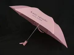 ■美品■ kate spade ケイトスペード ワンタッチ式 2段折り 折りたたみ傘 折り畳み傘 高級傘 アンブレラ レディース ピンク系 DI1909