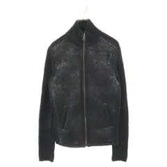 Armani Exchange (アルマーニ エクスチェンジ) 13AW ウール混 ニット切替 ジップアップジャケット ブラックのサムネイル