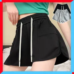 新品 ショートパンツ レディース ハイウエスト 短パン 黒 着やせ イージーパンツ スポーツ 春夏 【送料無料】