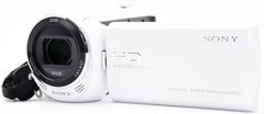 ソニー ビデオカメラ SONY HDR-CX470 ホワイト 中古 美品 新品メモリーカード付き 届いてすぐに使える 付属品充実