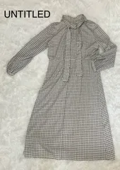 タグ付き✨アンタイトル レトロ ボウタイ ロング ワンピース サイズ 2TL