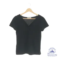 ☆美品☆ any sis トップス Tシャツ Vネック シンプル 半袖 レディース ブラック 901-1288 送料無料 古着