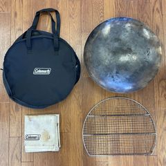 【中古】コールマン（Coleman）ファイヤーディスク専用焚火シート付き　45センチ　焚火台