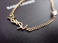 イヴ・サンローラン　希少　レア　ヴィンテージ　ブレスレット ゴールド Yves Saint Laurent - YSL サンローラン ロゴ アイコン