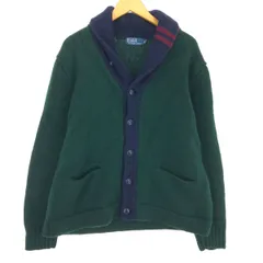 古着 ラルフローレン Ralph Lauren POLO by Ralph Lauren ウールレタードニットカーディガン メンズXL相当/eaa494804