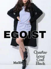 ◆秋冬コレクション◆新品★EGOIST★ チェスターロングコート アウター黒 レディース 秋冬