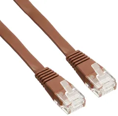 【在庫処分】GREEN HOUSE スーパーフラットLANケーブル カテゴリー6 ブラウン 15M GH-CBESF6-15MBW