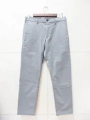 UNIQLO ユニクロ スリムフィットノータックチノパンツ 無地 グレー ウエスト79センチ 01-32-8H009B 321-403971