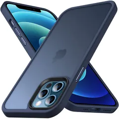 【新着商品】Anqrp iPhone12用 ケース iPhone12Pro ケース 半透明 耐衝撃 滑り止め 米軍MIL規格 指紋防止 マット感ケース ストラップホール付き ワイヤレス充電対応 スマホケース アイフォン12/12Pro カバー 6.1インチ マ