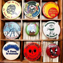  ビンテージ 缶バッジ クランプス スマイリー アート アンティーク 50s ~ 60s 70s 80s 90s 小物 アクセサリー 古着 vintage USA ユーロ 仕入れ 1200 y50