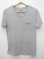 ◇ ⊂ Champion チャンピオン Vネック 半袖 Tシャツ カットソー サイズM グレー レディース P  【1410160008386】