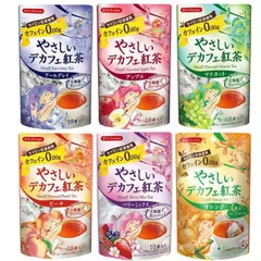 やさしいデカフェ紅茶 ノンカフェイン フルーツシリーズ10tb× 6種セットのサムネイル
