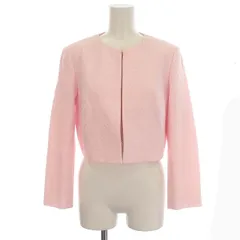 ポールカ PAULE KA ノーカラージャケット エンボス加工 ジャケット 38 M ピンク /☆Gのサムネイル