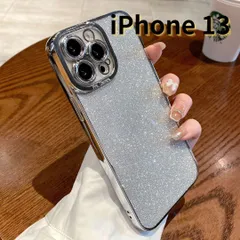 【SHOPS MON】iPhone13 スマホケース ラメ キラキラ 携帯ケース クリア シンプル 軽量 おしゃれ かわいい 銀 シルバー E015
