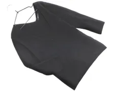 COMME CA ISM コムサイズム ウール混 Vネック 7分袖 ニット セーター sizeM/黒 ◇■ レディース