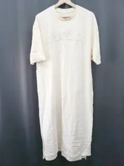 ◇ ⊂ CHILLE ANAP チル アナップ ロゴ 半袖 ロング丈 Tシャツ ワンピース サイズM クリームベージュ系 レディース E  【1503040008290】のサムネイル