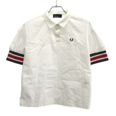 FRED PERRY フレッドペリー WOVEN POLO SHIRT 袖リブポロシャツ F8468 ホワイト 8