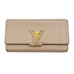 LOUIS VUITTON ルイヴィトン ポルトフォイユ・カプシーヌ 長財布 トリヨンレザー ガレ グレージュ ベージュ M61249 NZ4158 レディース