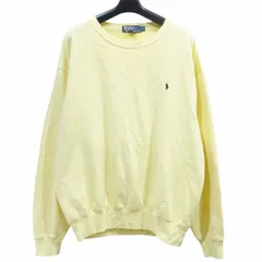 ポロ バイ ラルフローレン Polo by Ralph Lauren スウェットシャツ トレーナー ポニー刺繍 クルーネック M 黄 ライトイエロー 系 ■MET1 0805
