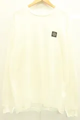 【中古】 STONE ISLAND メンズカットソー XXL LONG SLEEVE PATCH T-SHIRT STONE ISLAND XXL 白 ホワイト ワッペン