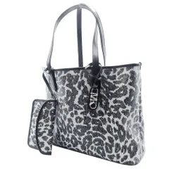 【新品】マイケルコース 30T4SZAT4V BLACK MULTI (ブラックマルチ) バッグ トートバッグ MICHAEL KORS ELIZA MKロゴ レオパード エクストララージ トート A4対応 肩掛け ブティック レディース