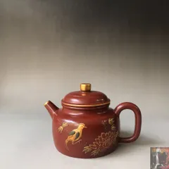 中国　顧景舟銘　紫砂　朱泥　急須　茶壷　V　R6903 中国 顧景舟銘 紫砂 朱泥 急須 茶壷 V R6903 （中国 顧景舟銘