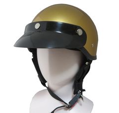 新品！ ZK-600 ヘルメットバイザー付きハーフジェット特別塗装色【ゴールド】SG公認 PSC認可！125cc以下対応　チャック式着脱耳当て装備 盗難防止金属ホルダー フリーサイズ(57～60㎝)  大人気ポリヘル