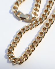 喜平 gold color chunky chain vintage necklace チャンキー チェーン ゴールドカラー ヴィンテージ ネックレス 7㎜