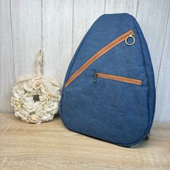 ボディバッグ しずく型 DX 8号帆布 ビンテージ ネイビー