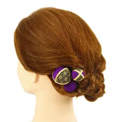 髪飾り 成人式 振袖 前撮り 袴 花 浴衣 夏祭り 花火大会 3点セット 紫 ちりめん 玉飾り 麻の葉文 ヘアアクセ かんざし 新作 ヘ No.9-3286