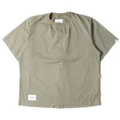 美品 WTAPS ダブルタップス Tシャツ サイズ:XL ストレッチ ブロードクロス プルオーバー 半袖 トップ PEEP / SS 21SS オリーブドラブ トップス カットソー 半袖のサムネイル