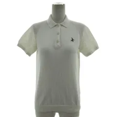 パーリーゲイツ PEARLY GATES ジャックバニー Jack Bunny ポロシャツ ニット ロゴ刺繍 半袖 メッシュ切替え オフ白系 1