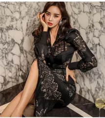 上下２点セット  ワンピース風トップス スカート レース 膝下 袖あり 長袖 レース 2way かわいい 大人可愛い きれいめ シンプル カジュアル 大人 上品 おしゃれ お洒落 かっこいい レトロ 大人可愛い 大人女子 こなれ感 ラフ セクシー エレガント 