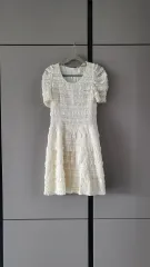 ライン 高級感 レース ワンピース