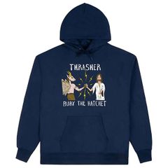 Thrasher x Toy Machine (スラッシャー トイマシーン ) パーカー プルオーバー B.T.H Pullover Hoodie Navy スケボー SKATE SK8 スケートボード